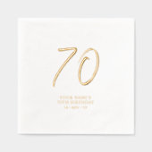 Modern Brush Script 70ste verjaardagsfeestje Folie Servetten (Voorkant)