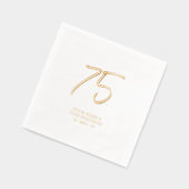 Modern Brush Script 75e verjaardagsfeestje Folie Servetten (Links)