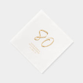 Modern Brush Script 80ste verjaardagsfeestje Folie Servetten (Rechts)