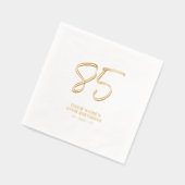 Modern Brush Script 85e verjaardagsfeestje Folie Servetten (Links)