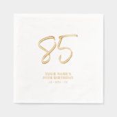 Modern Brush Script 85e verjaardagsfeestje Folie Servetten (Voorkant)