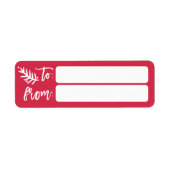 Modern Brush Script Bright Christmas-label van Etiket (Voorkant)