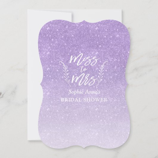 Modern Brush Script Miss to Mrs Vrijgezellenfeest Kaart (Achterkant)