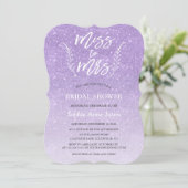 Modern Brush Script Miss to Mrs Vrijgezellenfeest Kaart (Staand voorkant)