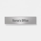 Modern Brushed Metal Look Nurse's Kantoor Deurbordje (Voorkant)