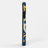 Modern buff yellow blue ikat tribal patroon Case-Mate iPhone case (Achterkant/rechts)