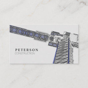 Modern Building Tower Crane Gray Visitekaartje