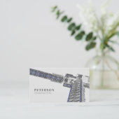 Modern Building Tower Crane Gray Visitekaartje (Staand voorkant)