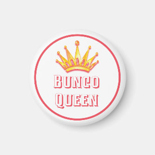 Modern Bunco Queen Crown Waterverf Magneet