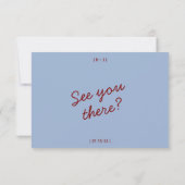 Modern Burgundy Blue Whimsical Unique Wedding RSVP (Dos)