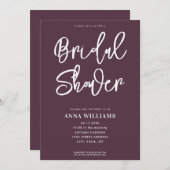 Modern Burgundy Bridal Shower Kaart (Voorkant / Achterkant)