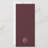 Modern Burgundy Bruiloftsmenu (Achterkant)