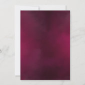 Modern Burgundy Calligraphy Wedding Kaart (Achterkant)