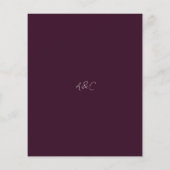 Modern Burgundy Elegant Script Wedding Invitation (Achterkant)