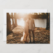 Modern Burgundy Fall Wedding 4 Foto Save The Date (Achterkant)