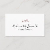 Modern Burgundy Greenery Professional Visitekaartje (Voorkant)