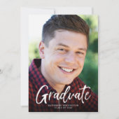 Modern Burgundy Maroon Foto Afstuderen Aankondiging (Voorkant)