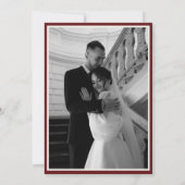 Modern Burgundy Old Money Wedding Save The Date (Dos)