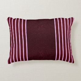 Modern Burgundy Reptile Skin & Stripe Accent Kussen