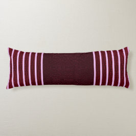 Modern Burgundy Reptile Skin & Stripe Lichaamskussen