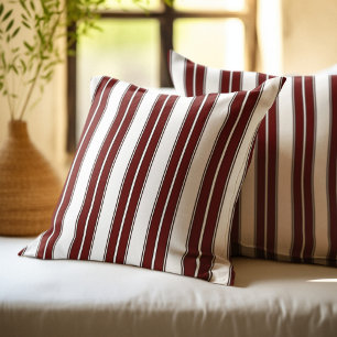 Modern Burgundy Striped Kussen