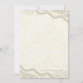 Modern Burlap & Lace Bridal Shower Kaart (Achterkant)