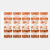 Modern Burnt Oranje Terracotta Florals Naam Labels (Vel)