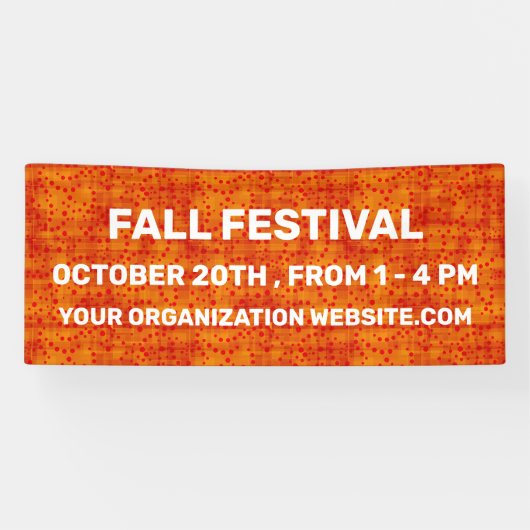 Modern Burnt Oranje Waterverf Herfst Festival Spandoek (Horizontaal)