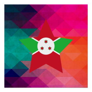 Modern Burundi-vlag Perfect Poster