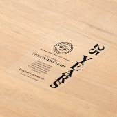 Modern Business 25th Anniversary Logo Acryl Uitnodigingen (Laagn)