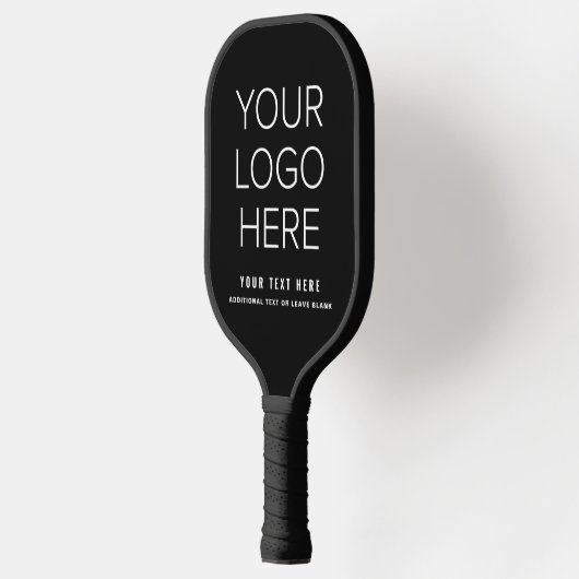 Modern Business Club Team Logo Black Pickleball Paddle (Links)