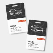 Modern Business Conference Event #custom Badge (Voor- en achterkant)