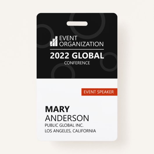 Modern Business Conference Event #custom Badge (Voorkant)