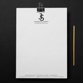 Modern Business Custom Company Monogram Logo Briefhoofd