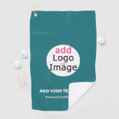 Modern Business Custom Merk Cool Deep Zee Groen Golfhanddoek (Insitu)