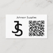 Modern Business Custom Monogram Logo en QR-code Visitekaartje (Voorkant)
