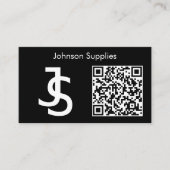 Modern Business Custom Monogram Logo en QR-code Visitekaartje (Voorkant)