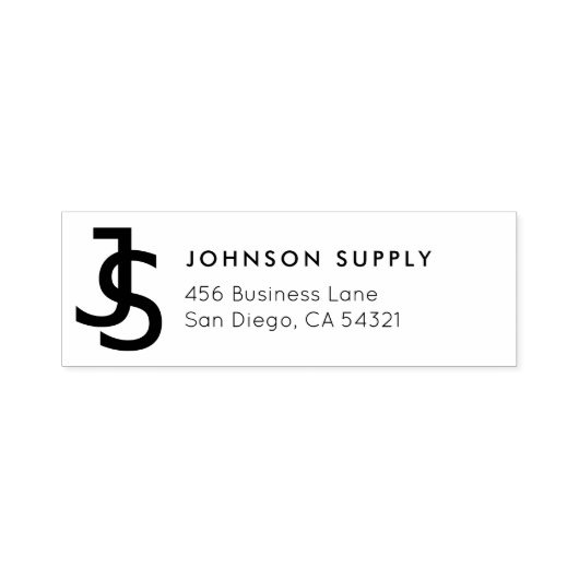 Modern Business Custom Monogram Logo Zelfinktende Stempel (Design)