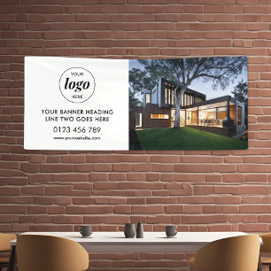 Modern Business Logo Adverteren Achtergrond Foto 6 Spandoek