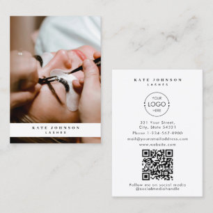 Modern Business Logo Beauty Salon Lashes Foto Visitekaartje