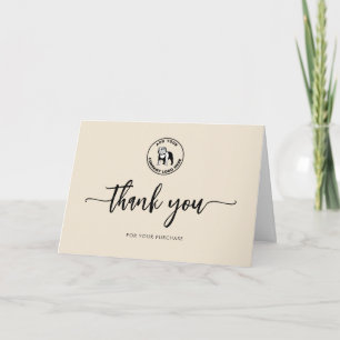 Modern Business Logo Company Custom Bedankkaart