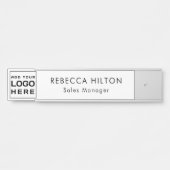 Modern Business Logo Company Medewerkers op maat Deurbordje (Voorkant)