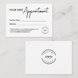 Modern Business logo Custom Simple Afsprakenkaartje