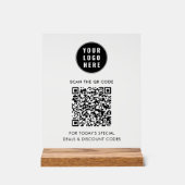 Modern Business Logo en QR Code Custom Acryl Bord (Voorkant)