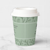Modern Business Logo Groene Botanische Koffie Om T Papieren Bekers (Rechts)