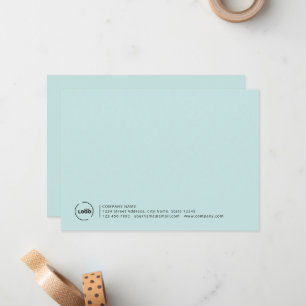 Modern Business Logo Light Turquoise Notitiekaartje