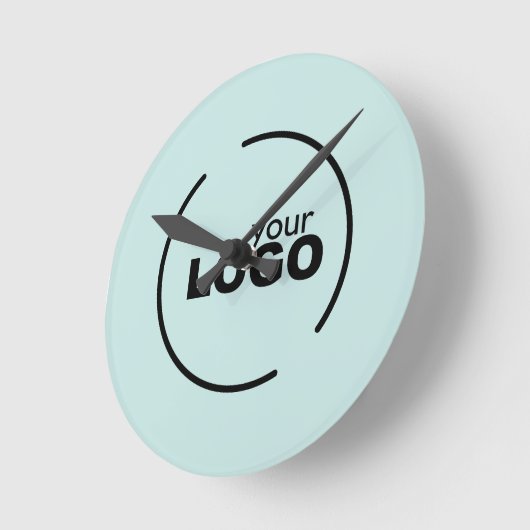 Modern Business Logo Light Turquoise Ronde Klok (Hoek)