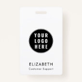 Modern Business Logo Minimalist Team Custom Badge (Achterkant)