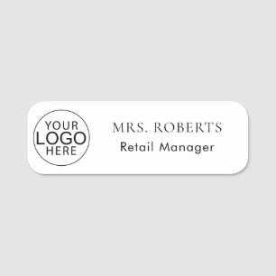 Modern Business Logo Retail Personeel Aangepast Naamplaatje