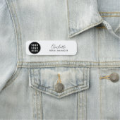 Modern Business Logo Script Bedrijf Retail persone Naamplaatje (In situ)